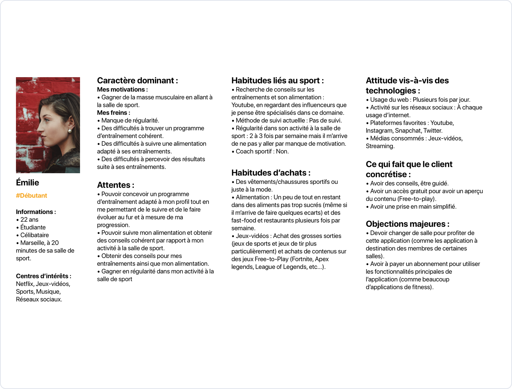 Beginner persona.