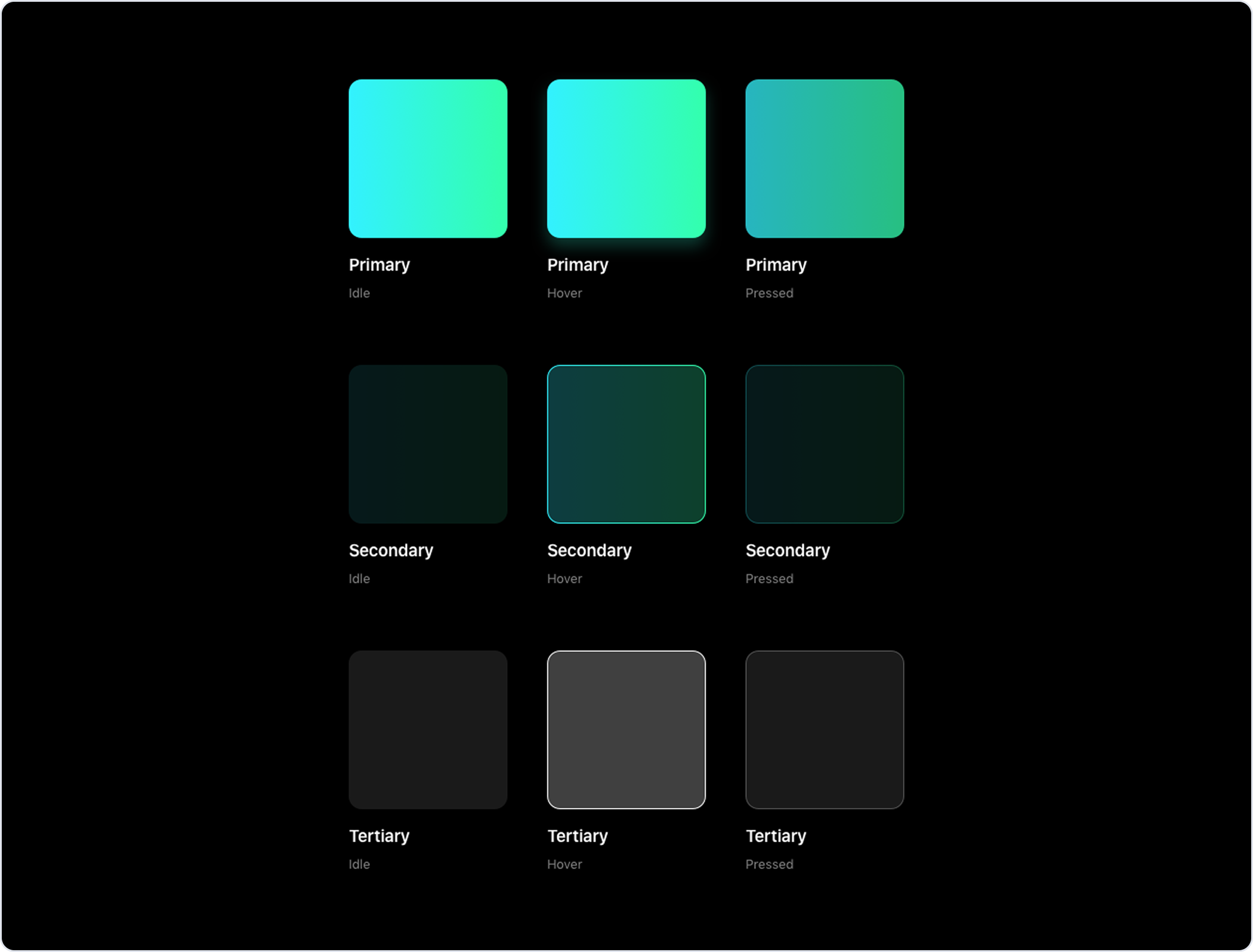 Color palette - dark mode.