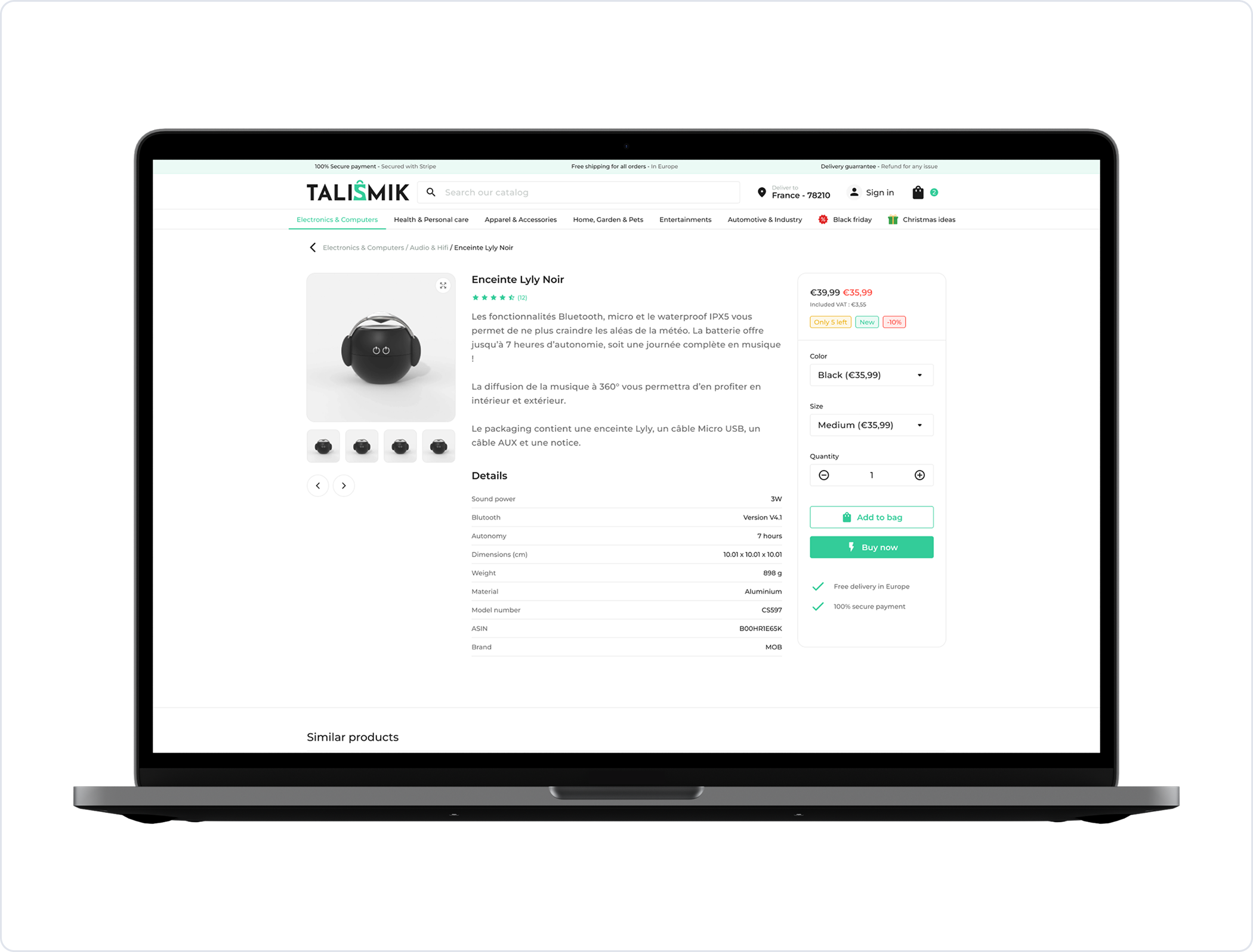 Product page.