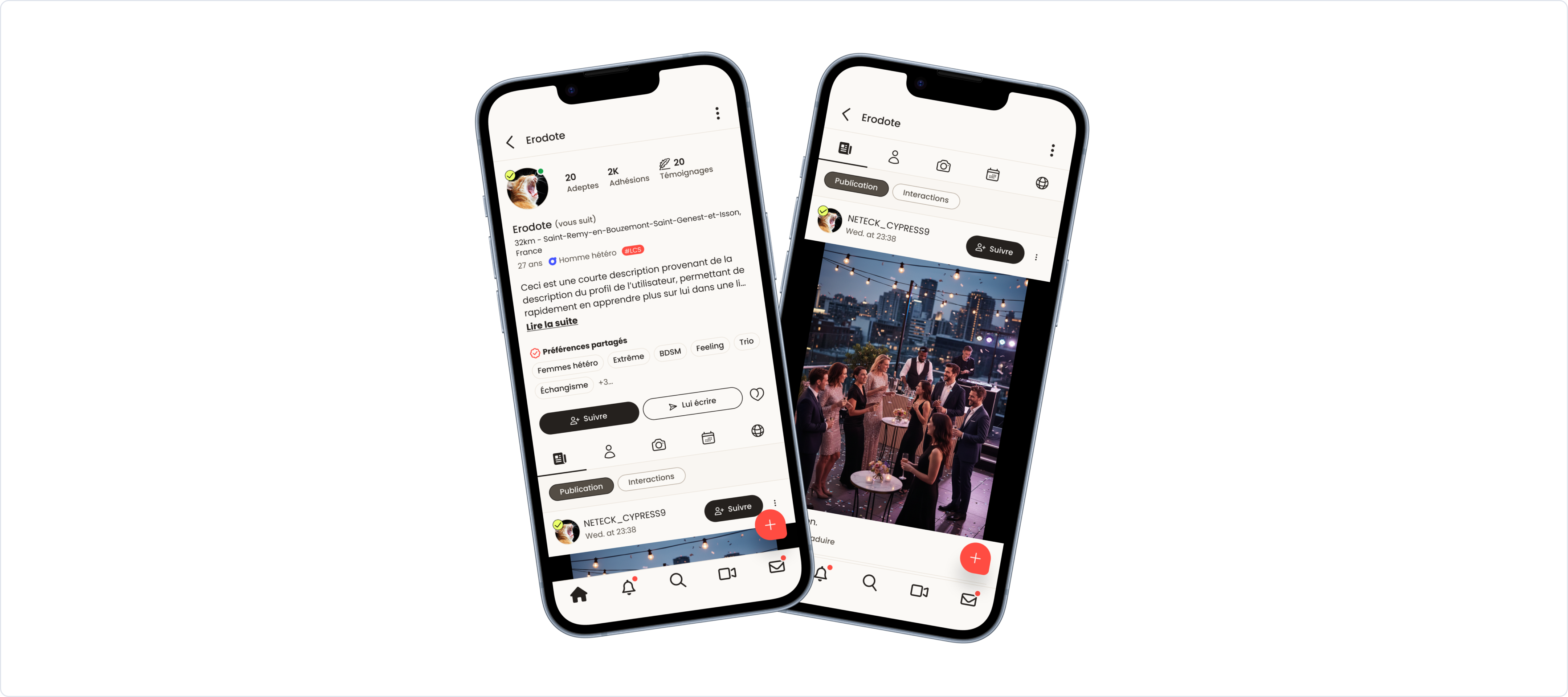 Redesigned profile overview on mobile.
