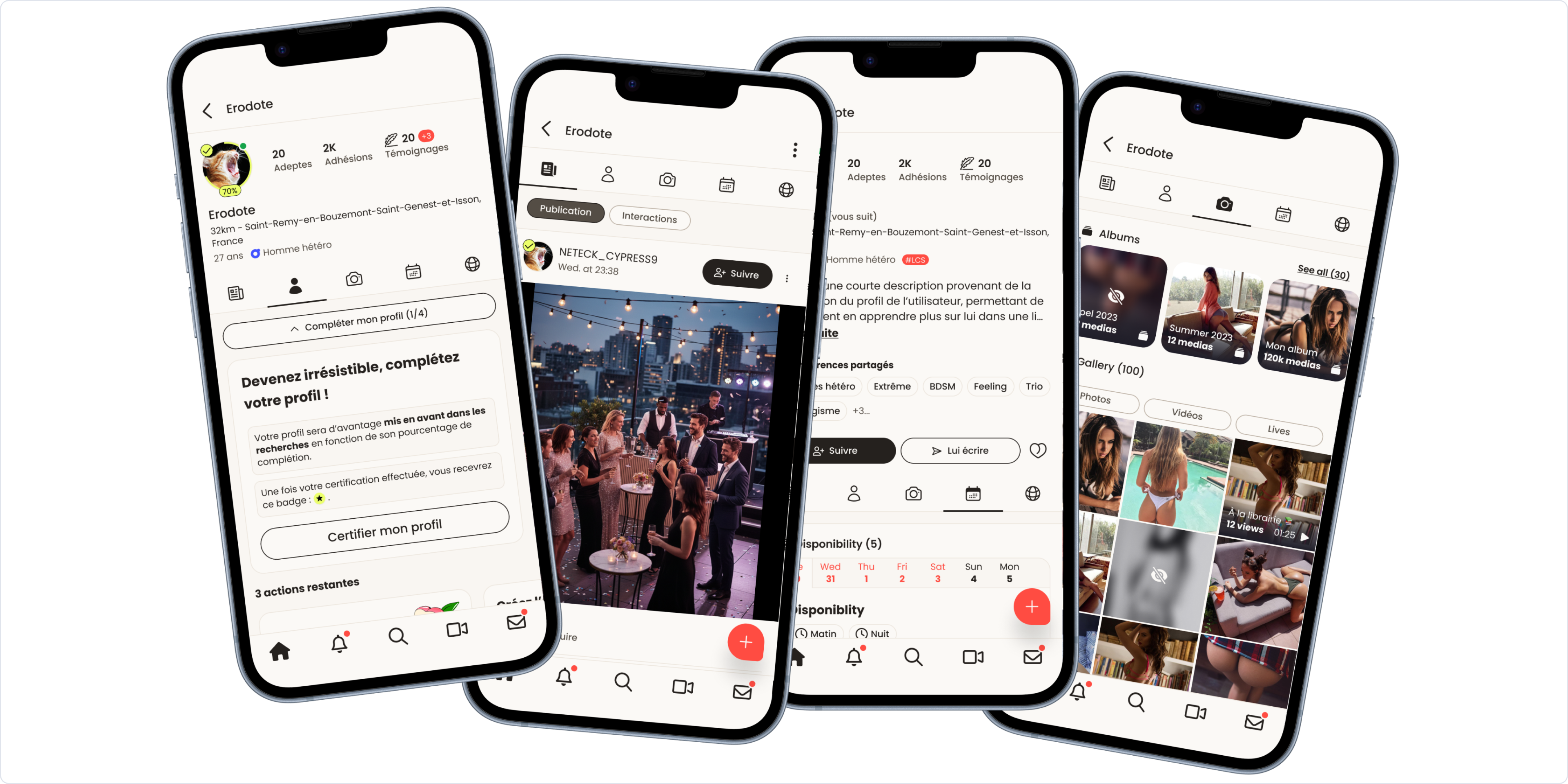 Final redesigned profile across key states.