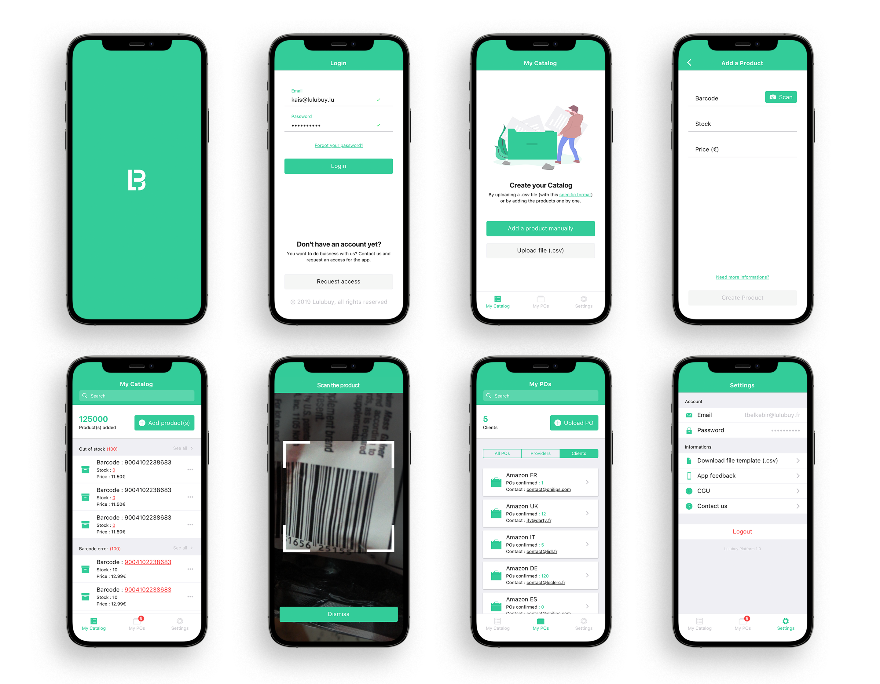 Warehouse mobile app — designed for floor operators.